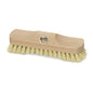 The Nölle Profi Brush Scrubber 22 cm from Nölle Profi Brush Bürsten- & Pinseltechnik e.K. is a heat-resistant, medium-hard Thermo-PET brush with light bristles and a central hole for handle attachment, depicted on a plain white background.