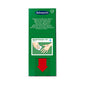 A green box with Salvequick savett wound cleaner (0.9% NaCl, sterile) from Orkla Wound Care AB is labeled with multilingual text, an illustration of hands using a cloth, a large red arrow pointing downwards, and "40 pieces" on the label.