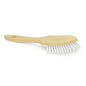 The Nölle Profi Brush handle brush/corner brush 28 cm (hard PP-white) from Nölle Profi Brush Brush & Paintbrush Technology e.K. features a beige plastic handle and robust white bristles, designed for efficient cleaning and easy hanging.