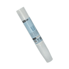A cylindrical package with Starpak reusable shot glasses, equipped with a label containing text and illustrations, including a blue cup drawing. It is positioned vertically on a plain white background. The package contains 40 pieces of unbreakable satin-finished 4-cl PP cups.