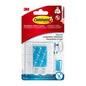 A pack of 10 Command™ Strips 17021B, Waterproof, Size M from 3M Deutschland GmbH is displayed as a self-adhesive mounting solution without drilling for the bathroom, with French product info on the package.