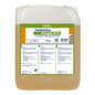 A 10 kg transparent container of Dr. Schnell PEROTEX ENZYM EVO from DR.SCHNELL GmbH & Co. KGaA, an enzymatic cleaner for professional use, is equipped with a green-white label with instructions and product information as well as a white lid.