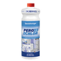 A 1L white plastic bottle of DR.SCHNELL GmbH & Co. KGaA PERO CHLOR chlorine cleaner for surfaces with a red cap and blue label, labeled in German for professional kitchen and food hygiene.
