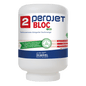 A white 4 kg cartridge labeled "Dr. Schnell PEROJET BLOC 2 ECO" from DR.SCHNELL GmbH & Co. KGaA is an environmentally friendly commercial dishwasher cleaner; the label features the German text "SAFESYSTEM" and green-red design elements.