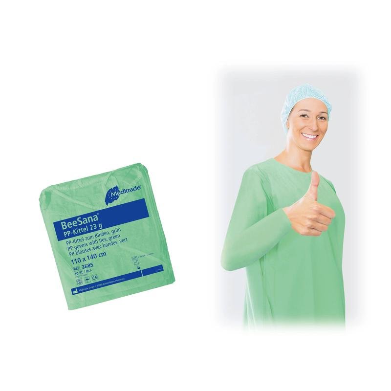 BeeSana® PP gown protective coat for staff and visitors 10 pack