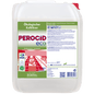 A large white container with a red lid and the label "Dr. Schnell PEROCID ECO Descaler for Surfaces" from DR.SCHNELL GmbH & Co. KGaA, with German text and eco-friendly cleaning symbols, ideal for surface descaling.