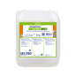 A 12 kg white plastic container from Dr. Schnell PEROTEX EXTRA ECO dishwashing detergent for commercial dishwashers by DR.SCHNELL GmbH & Co. KGaA, with a green-orange label, product information, and safety symbols.
