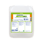A 25 kg transparent plastic container with a green-white DR.SCHNELL GmbH & Co. KGaA label for Dr. Schnell PEROTEX EXTRA ECO dishwashing detergent for commercial dishwashers, with product information, instructions, and safety symbols.