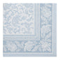 The PAPSTAR 50 napkins "ROYAL Collection" (40 x 40 cm, blue) from PAPSTAR GmbH feature an elaborate blue and white paisley and floral design with a decorative border that adds elegance to any set table.