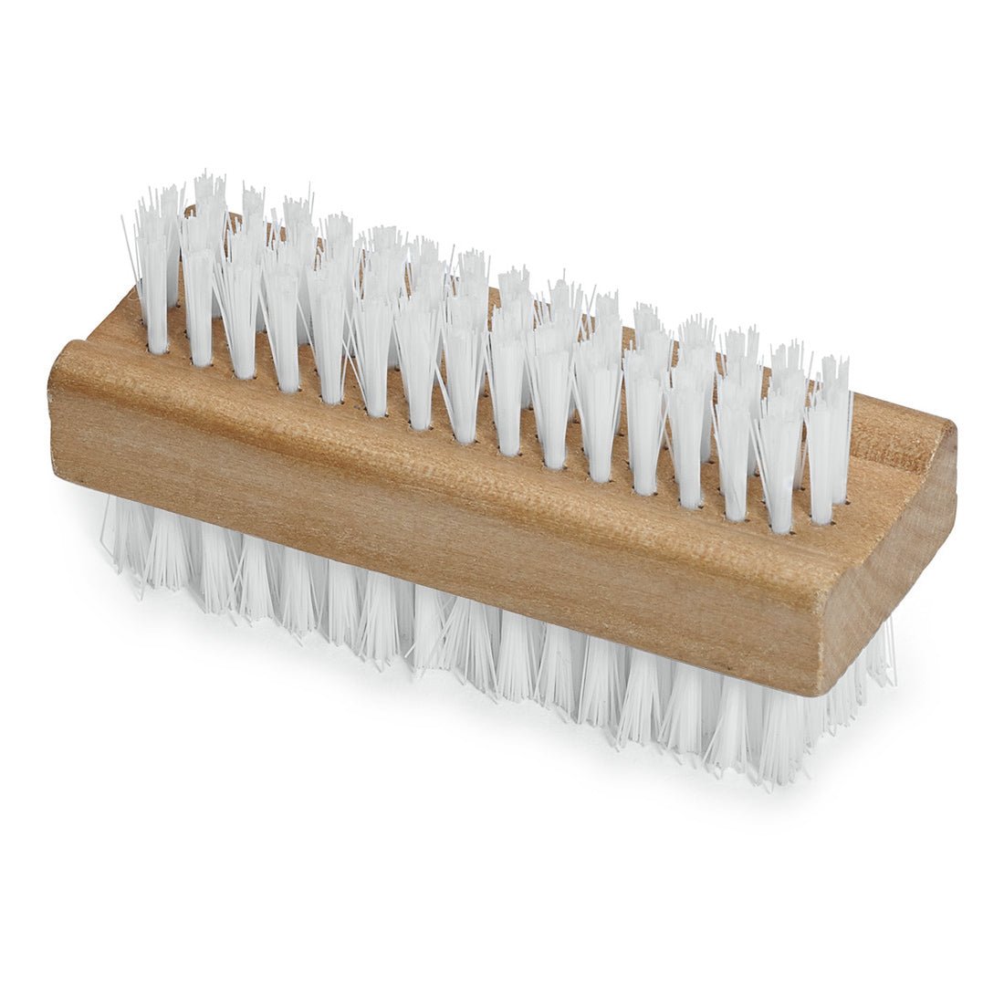 The Nölle Profi Brush hand washing brush double-sided (10 cm, hard PP bristles, white) from Nölle Profi Brush Bürsten- & Pinseltechnik e.K. features dense, hard bristles on both sides and is depicted on a plain white background.