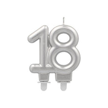 The PAPSTAR GmbH anniversary candles with holder 7 cm "silver" is a silver anniversary candle in number form with two holders - ideal for unforgettable birthday parties.