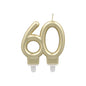 The PAPSTAR anniversary candles with holder 7 cm "gold" from PAPSTAR GmbH are golden anniversary candles in number form with visible wicks and holders - ideal as birthday candles for anniversary celebrations.