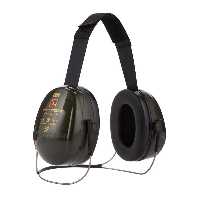 3M™ PELTOR™ Optime™ II earmuffs, green, neckband, H520B-408-GQ | Pack (1 piece)
