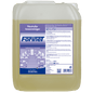 A 10-liter plastic container of the Dr. Schnell FORINET vehicle interior cleaner by DR.SCHNELL GmbH & Co. KGaA, with a white lid and a large label featuring application instructions, symbols, and images for effective interior cleaning of vehicles.