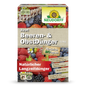 The 2.5 kg Azet Berry & Fruit Fertilizer from Neudorff Shop is an organic fertilizer for strawberries and berry bushes. Various berries, product details, and organic certification labels are depicted on the packaging.