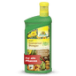 A green bottle of Neudorff Shop Azet Universal Liquid Fertilizer with a yellow cap, flower and vegetable motifs, and a red "For all plants" banner. Provides balanced nutrients for healthy plant growth.