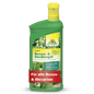 Neudorff Shop Azet Buxus- & IlexFertilizer liquid bottle made of green plastic with a yellow cap, ideal for evergreen container plants. The label features green plants and a red inscription: "For all boxwood & holly types."