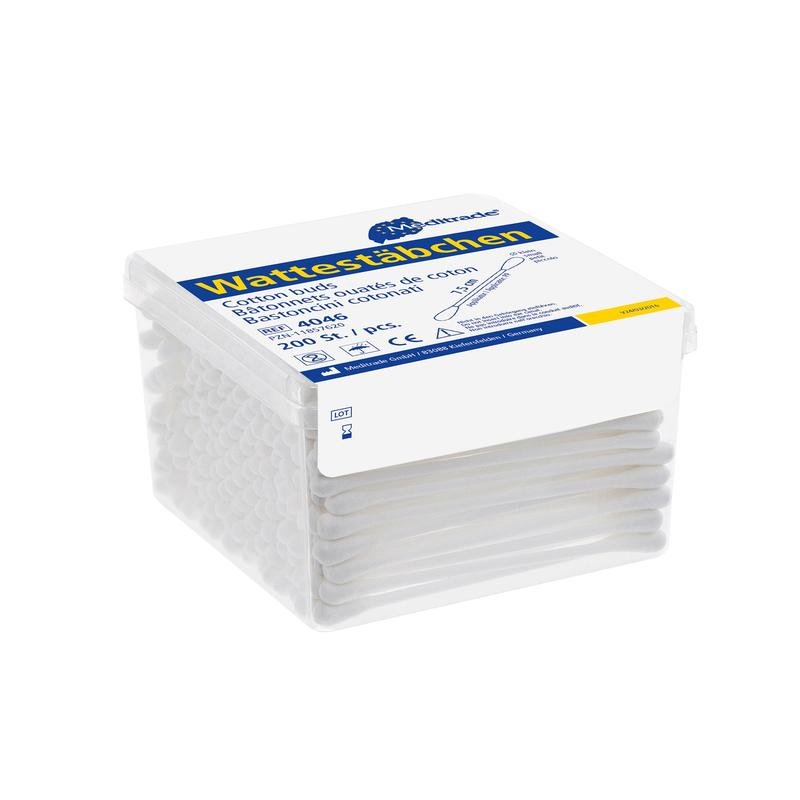 Cotton buds, length: 7.5 cm, small head, plastic | Pack (2000 pieces)