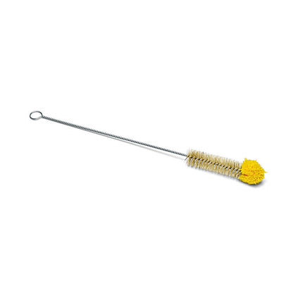 The Nölle Profi Brush pipette and test tube brush pure bristle wool tip from Nölle Profi Brush Bürsten- & Pinseltechnik e.K. features dense natural bristles, a twisted wire handle, and a hanging loop - ideal for cleaning laboratory glassware.