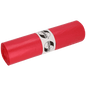 Pictured is a roll of EMIL DEISS KG (GmbH + Co.) DEISS 41001 red trash bags, 700x1100x0.023 mm (50 bags/roll), with a white "UNIVERSAL" label wrapped around the middle, on a plain, light-colored background.