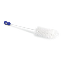 The Nölle Profi Brush bottle brush (Ø 53 mm, 470 mm long, pure bristle) from Nölle Profi Brush Bürsten- & Pinseltechnik e.K. has stiff bristles, a long twisted handle with a blue grip, and is depicted on a plain white background.