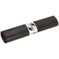 Rolled-up gray DEISS 44008 garbage bags (650x650x0.02 mm, 50 pieces/roll) from EMIL DEISS KG, with a durable roll and a white "UNIVERSAL" label with a recycling symbol in the center.