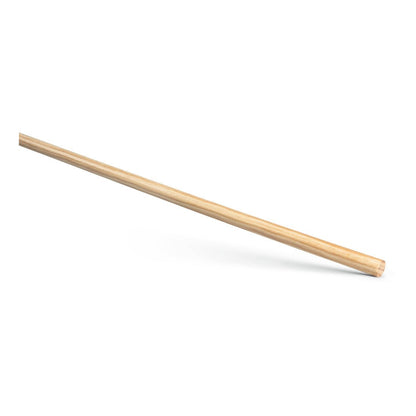 The Nölle Profi Brush broom handle 24x1,400 mm from Nölle Profi Brush Bürsten- & Pinseltechnik e.K. with natural wood decor is arranged diagonally on a white background.