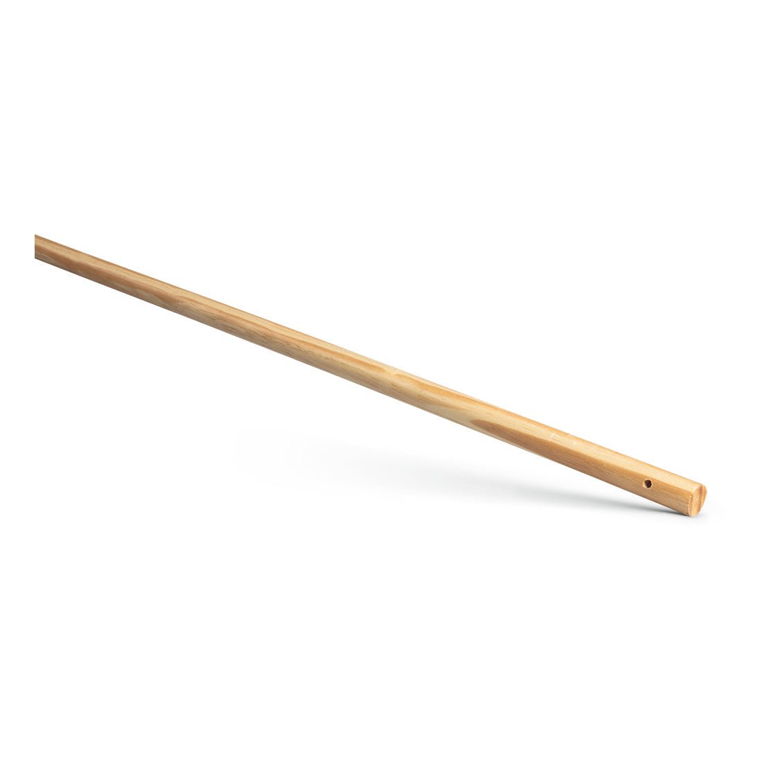 The Nölle Profi Brush broom handle 24x1,400 mm from Nölle Profi Brush Bürsten- & Pinseltechnik e.K. is a smooth wooden broom handle that tapers at one end and has a small hole at the other end - ideal for professional cleaning tasks.
