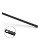 A black Nölle Profi Brush metal handle coated with plastic with a thread from Nölle Profi Brush Brush & Paintbrush Technology e.K.; the application highlights the metal tip with a thread and a rectangular hole for hanging.