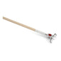 The Nölle Profi Brush wooden handle Beco® (24 mm) from Nölle Profi Brush Bürsten- & Pinseltechnik e.K. features a robust wooden handle and a metal head with a red detail at the base, ideal for gripping or picking up objects.