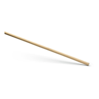 A simple Nölle Profi Brush tool handle 28x1.500 mm from Nölle Profi Brush Bürsten- & Pinseltechnik e.K. lies diagonally on a white surface and casts a faint shadow underneath.