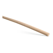 The Nölle Profi Brush dung fork handle (36x130 cm) made of ash wood has a curved shape with a smooth, light surface and rounded tip. Brand: Nölle Profi Brush Bürsten- & Pinseltechnik e.K.