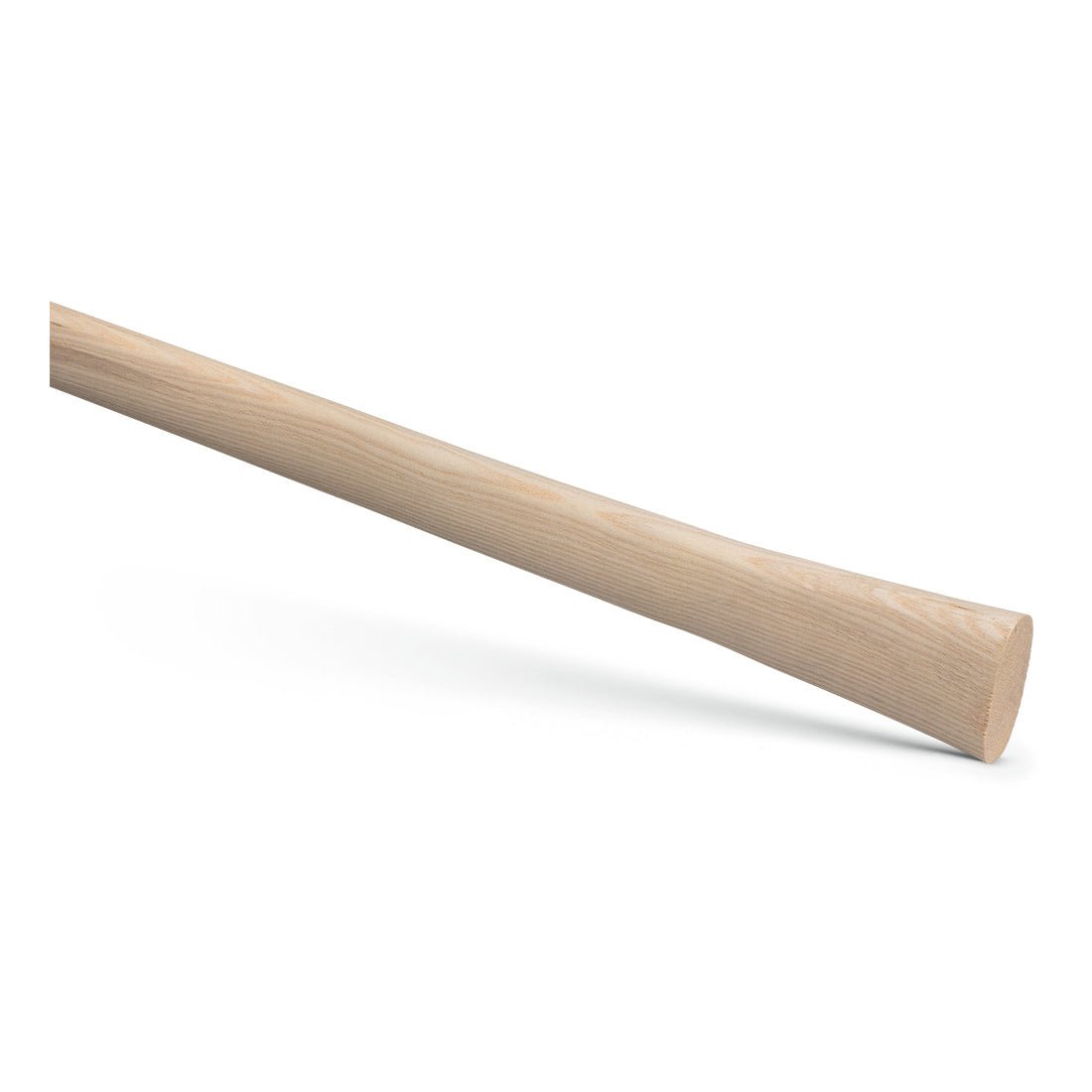 The Nölle Profi Brush cross hoe handle made of ash, 950 mm long, 64/37.5 mm, lies on a white background. A light, untreated replacement handle from the brand Nölle Profi Brush Bürsten- & Pinseltechnik e.K.