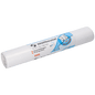 A roll of white EMIL DEISS KG DEISS 46923 garbage bags (630x850x0.01 mm, 50 pieces) features German packaging with a blue and white label showing a hand pulling a bag, highlighting the easy opening and product details.