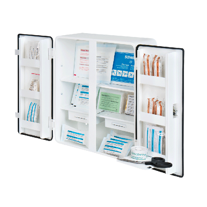 HAMBURG First Aid Cabinet, Standard Contents, DIN 13157