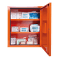 EUROSAFE First Aid Cabinet, Orange, Standard Contents, DIN 13169