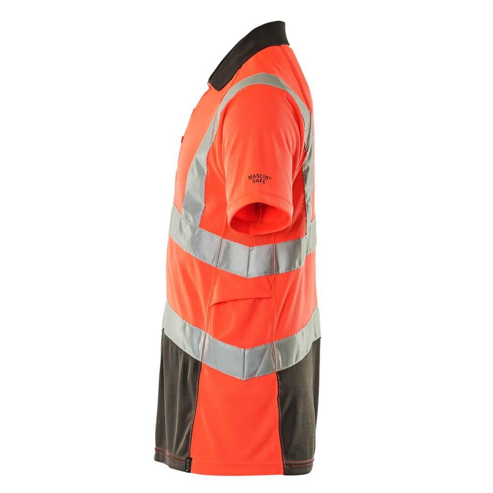 MASCOT® Anadia polo shirt, hi-vis red/dark anthracite
