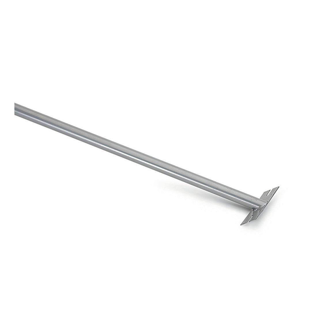 The Nölle Profi Brush metal handle with handle holder (140 cm, 24 mm diameter), from Nölle Profi Brush Bürsten- & Pinseltechnik e.K., features a flat, angled plate and is shown against a white background.