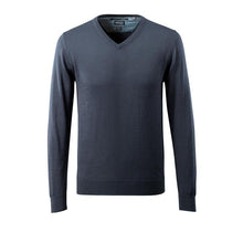 Knitted sweater V-neck, merino wool knitted sweater