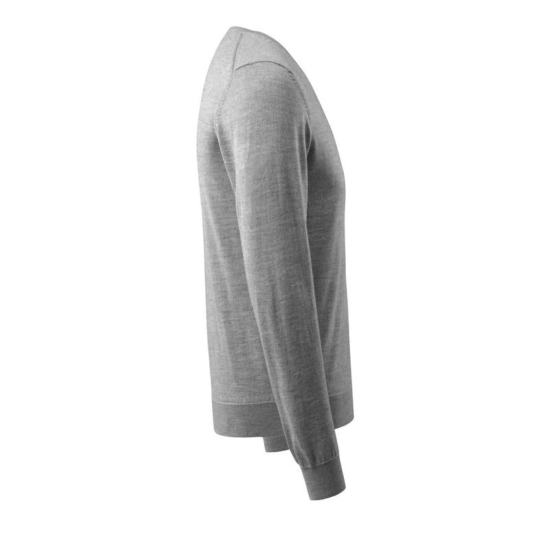 Knitted sweater V-neck, merino wool knitted sweater