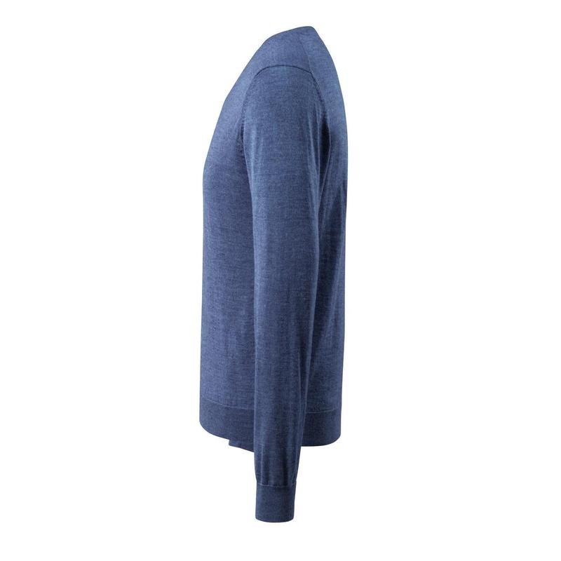 Knitted sweater V-neck, merino wool knitted sweater
