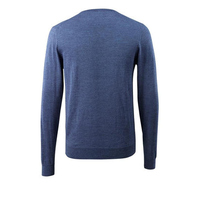 Knitted sweater V-neck, merino wool knitted sweater