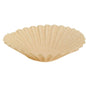 A single Duni GmbH Brewmatic coffee filter, 1.8 l made of brown paper (Ø90), pack of 250 pieces, is seen open against a white background, showing the high-quality filter paper for perfect coffee.