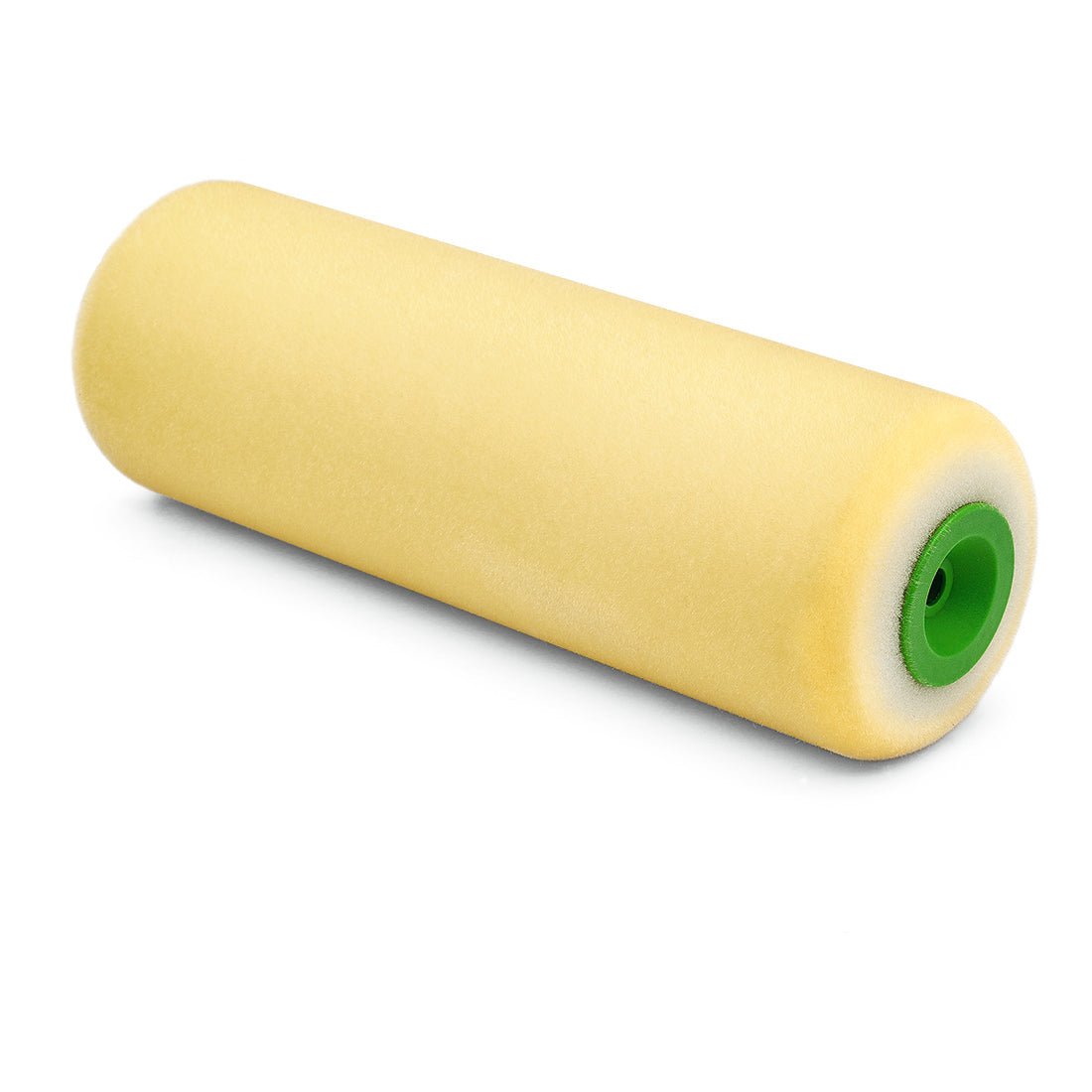 The Nölle Profi Painter's Roller Flock, 25 cm long with green ends and 80 mm diameter, from Nölle Profi Brush Brush & Paintbrush Technology e.K., is depicted unused on a white background.