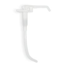 The ARNOMED DISPENSER DOSING PUMP replacement pump from ARNOWA GmbH is a transparent white replacement pump for soap and disinfectant dispensers with a long, curved tube and angled spout, depicted on a plain white background.