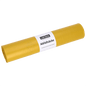 Pictured is a yellow roll of EMIL DEISS KG (GmbH + Co.) DEISS 53019 garbage bags (700x1100 mm, type 20, 50 pieces) on a white background - perfect for efficient waste disposal.