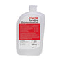 White 500-ml plastic bottle of CWS disinfectant gel for PL Disinfect NT with red label and German text for daily hand hygiene, with product information and instructions. Brand: CWS.