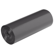 Pictured is a large roll of DEISS 54908 tear-resistant garbage bags (500x580 mm, gray, 50 pieces) from EMIL DEISS KG (GmbH + Co.) against a plain white background.