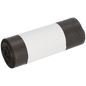 A roll of DEISS garbage bags 490x600 mm made of HDPE 30 l from EMIL DEISS KG (GmbH + Co.) with a plain white label in the middle, depicted on a white background.