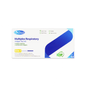 A rectangular box of the althouseruan.combo 9in1 - DVOT Professional Test Kits (1 piece) detects SARS-CoV-2, Influenza A+B, RSV, Adenovirus, hMPV, PIV 1/3, PIV 2, Mycoplasma. Predominantly white with blue-green accents and rapid test symbols in German and English.
